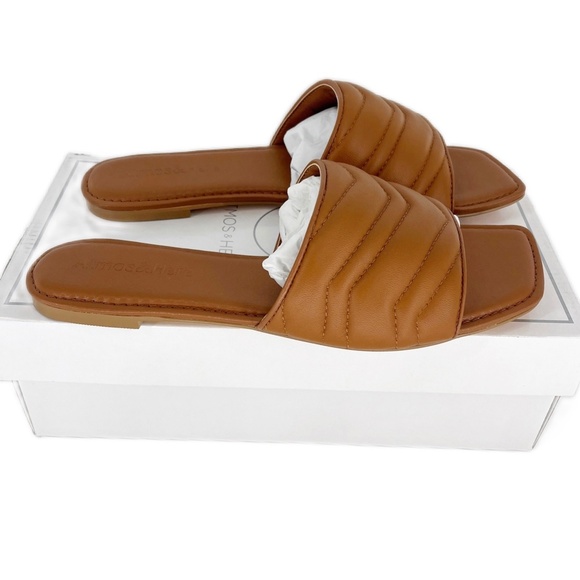 ATMOS&HERE Genuine Leather Sandals Slides - Picture 6 of 9